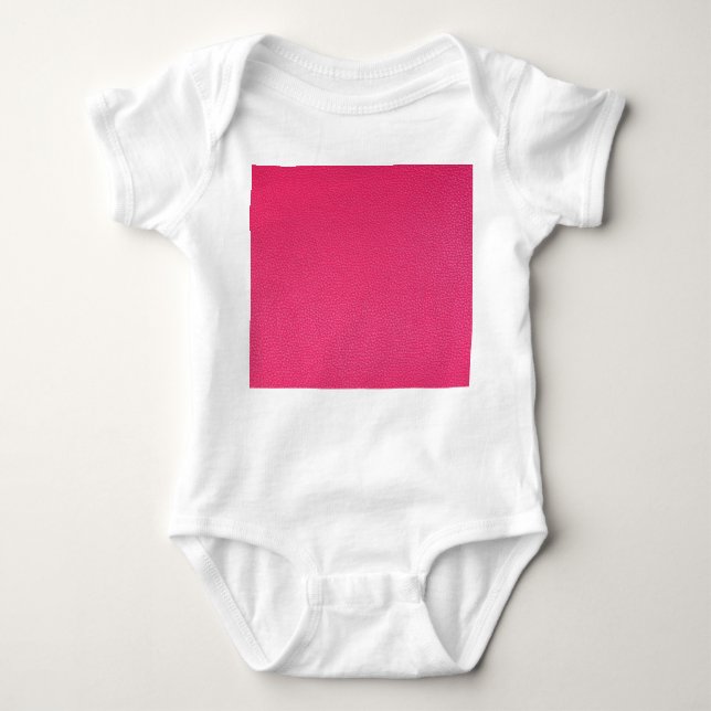 Fine Luxury Pink Cloth Texture. Baby Bodysuit (Front)