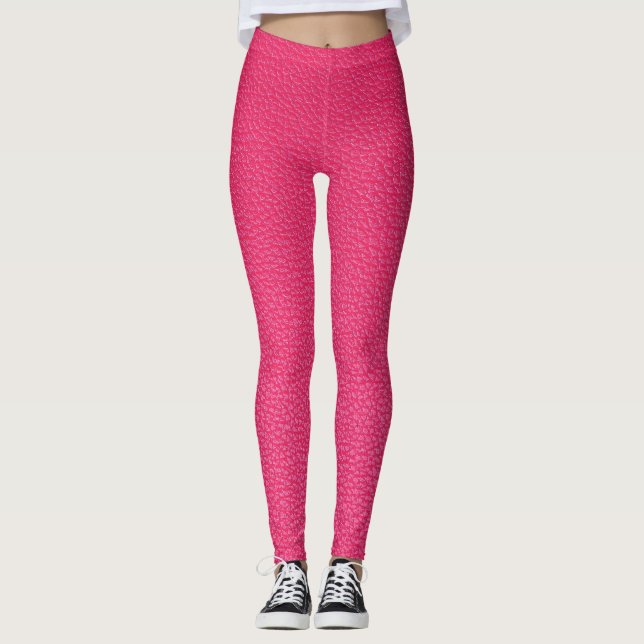 Fine Luxury Pink Cloth Texture. Leggings (Front)