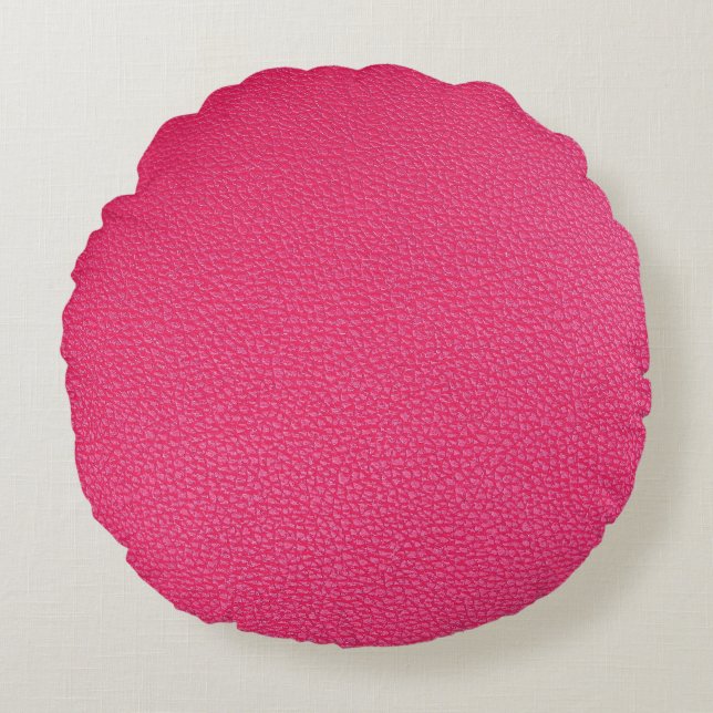 Fine Luxury Pink Cloth Texture. Round Pillow (Front)