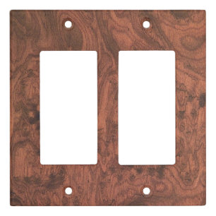 Fine Mahogany Veneer Print Light Switch Cover