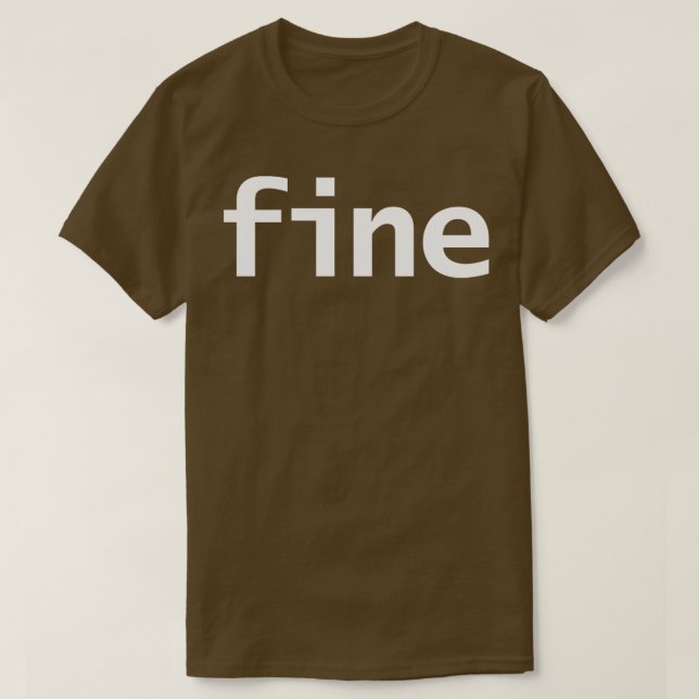 Fine Minimal White Text Typography T-Shirt (Design Front)