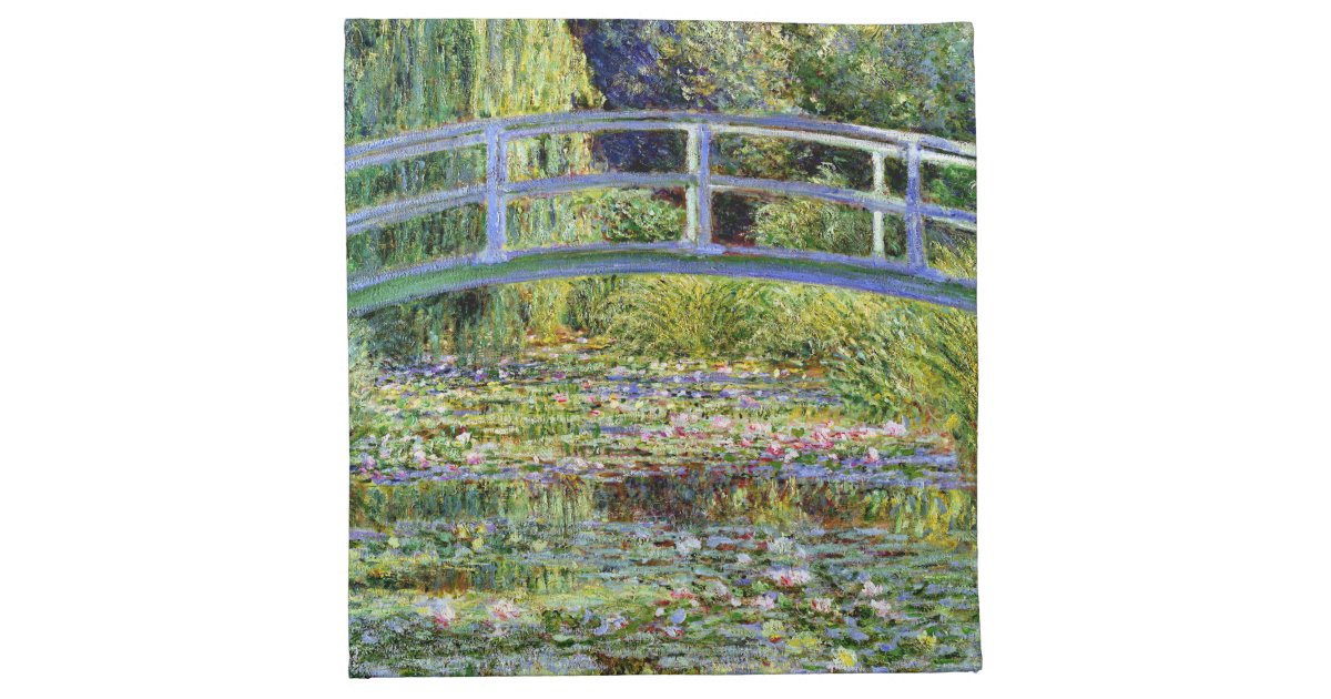 Fine Monet Japanese Bridge Water Lily Pond Napkin Zazzle Com