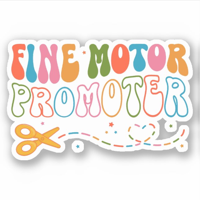 Fine Motor Promoter, Occupational Therapy OT Sticker (Front)
