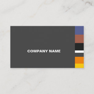 Fine Multicolor Classic Lateral Stripes Business Card