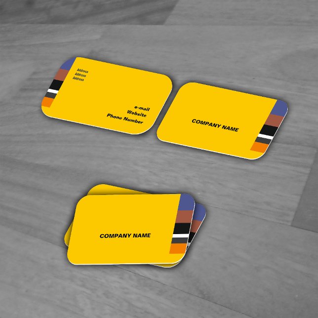 Fine Multicolor Classic Lateral Stripes Business Card (Creator Uploaded)