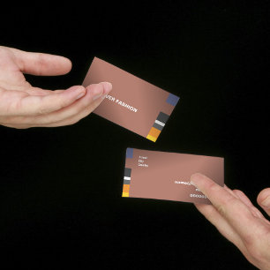 Fine Multicolor Classic Lateral Stripes Business Card