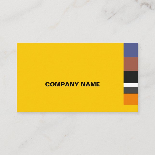 Fine Multicolor Classic Lateral Stripes Business Card (Front)