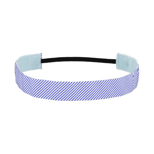 Fine Navy Stripe Athletic Headband (Front)