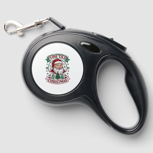 Fine Old Christmas Santa Claus Trees Snowflakes Retractable Pet Leash