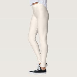 Fine Orange Toned White One Flat Color Leggings