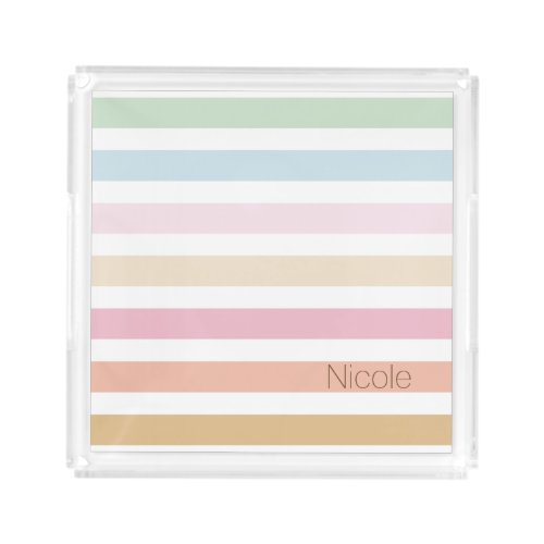 fine pastel colors acrylic tray