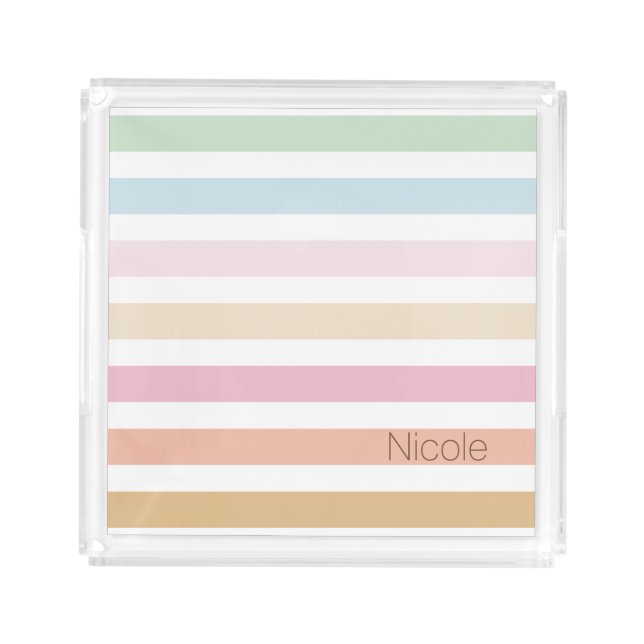 fine pastel colors acrylic tray (Front)