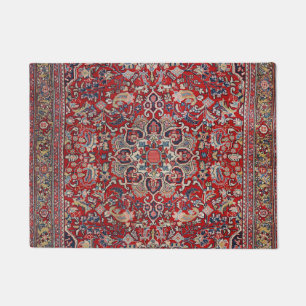 Fine Persia Bijar Red Blue Yellow Doormat