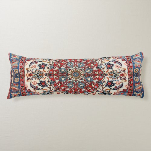 Fine Persian Baby Blue Red Tan  Body Pillow