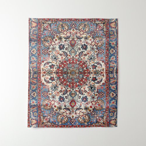 Fine Persian Baby Blue Red Tan  Tapestry