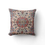 Fine Persian Isfahan Baby Blue Red Tan Throw Pillow