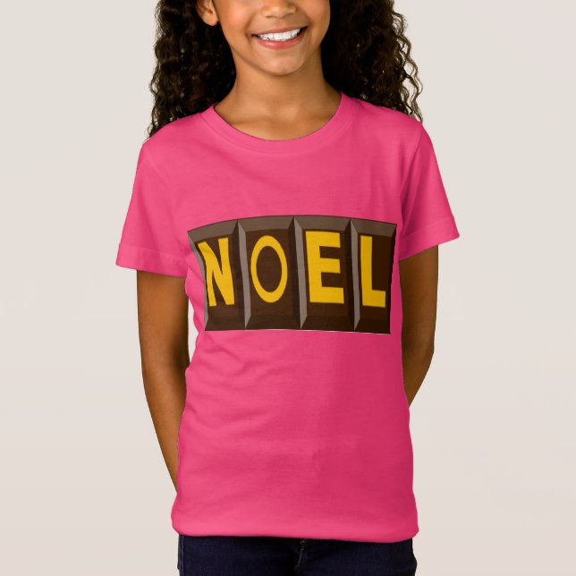 Fine pink cotton jersey T-shirt NOEL CHOCOLATE Des (Front)