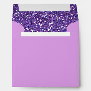 Fine Purple Faux Sparkles Background Texture Print Envelope