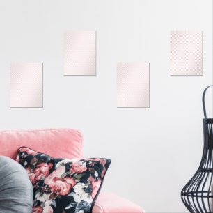 Fine, repeating, diamond-shaped mesh pattern with  wall art sets