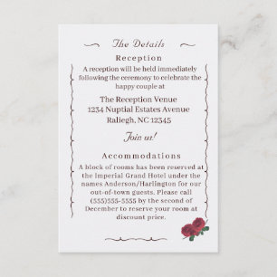 Fine Roses Enclosure Card