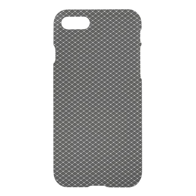 Fine Silver Metal Mesh Pattern Uncommon iPhone Case (Back)