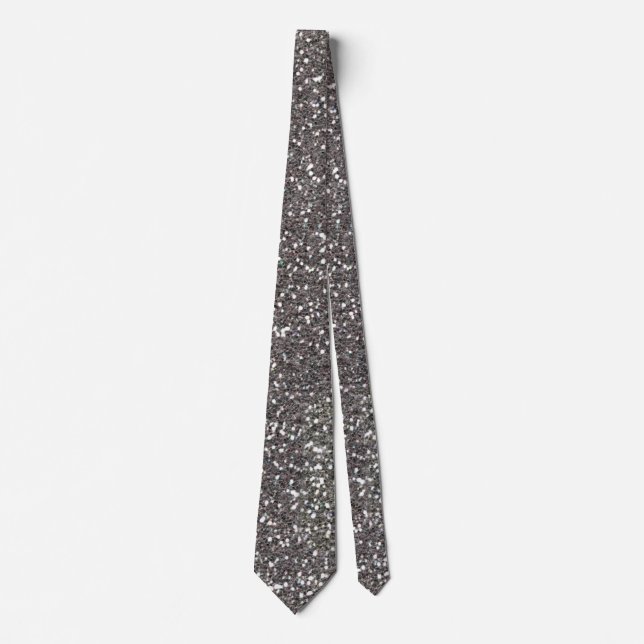Fine Silver Texture Print Neck Tie (Front)