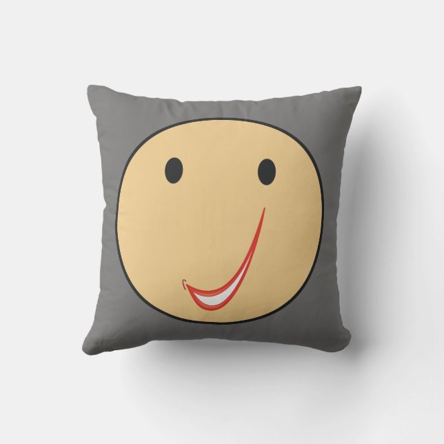 Fine Smile C0. Throw Pillow (Back)