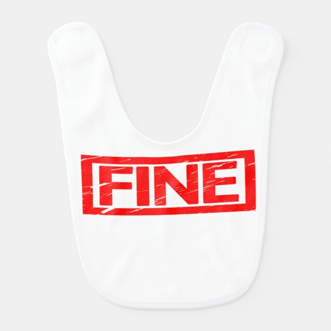 Fine Stamp Baby Bib (Front)