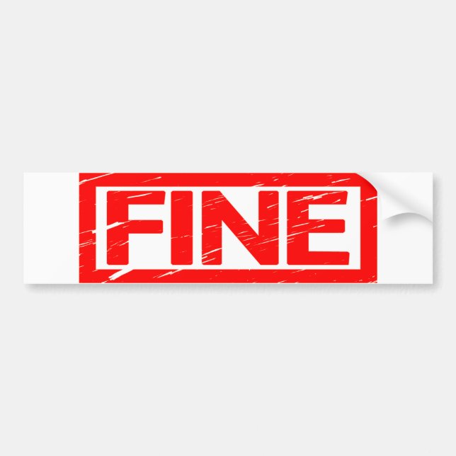 Fine Stamp Bumper Sticker (Front)