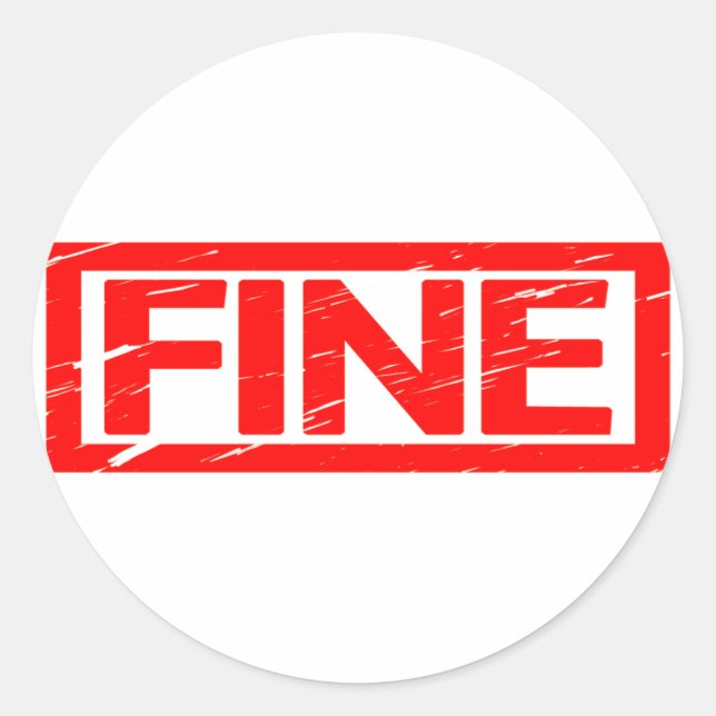 Fine Stamp Classic Round Sticker (Front)