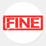 Fine Stamp Classic Round Sticker