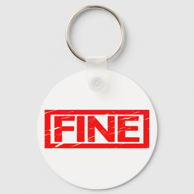 Fine Stamp Keychain (Front)
