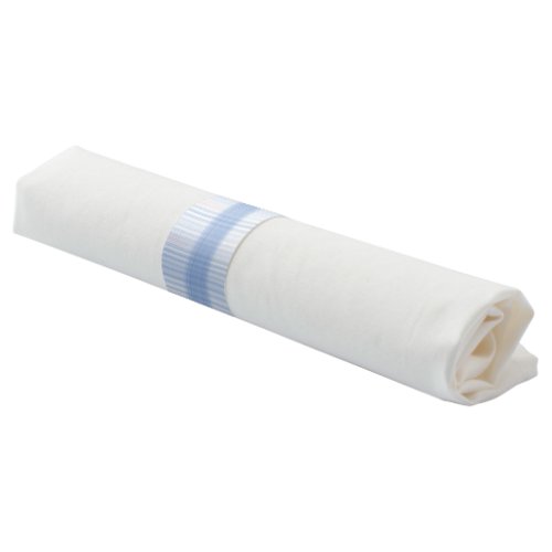 Fine strokes in shades of blue and red endings napkin bands