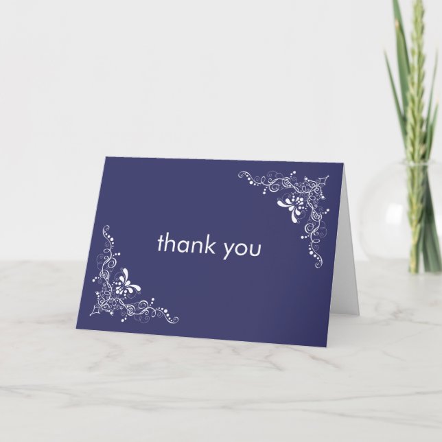 Fine Swirls Thank You Card (Front)