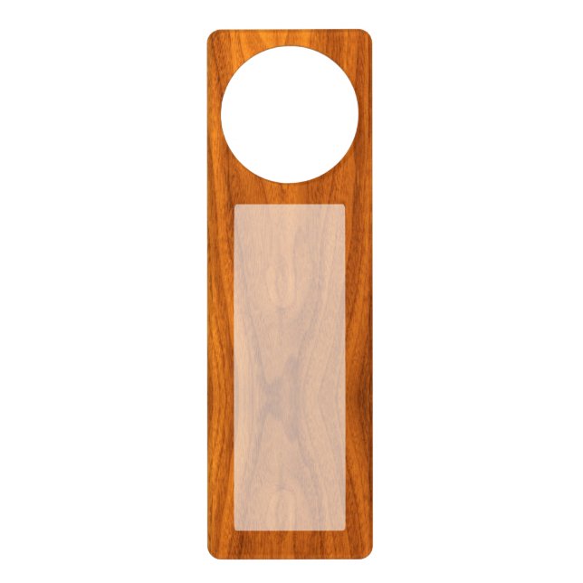 Fine Teak Veneer Print Customize it! Door Hanger (Front)