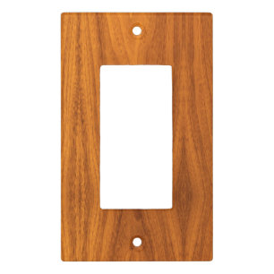 Fine Teak Veneer Print Light Switch Cover