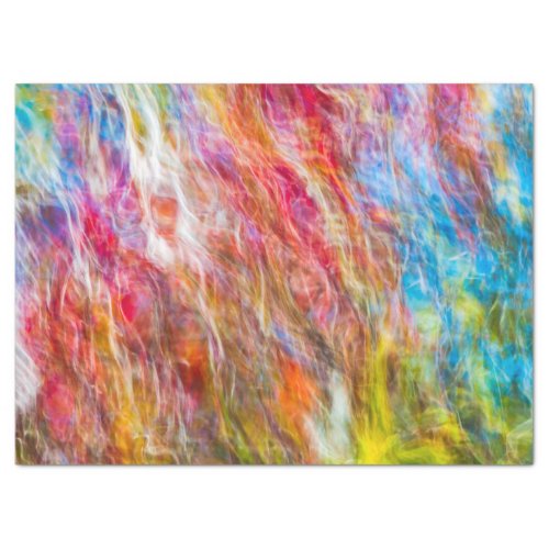 Fine tendrils of color abstract art tissue paper
