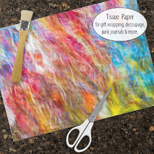 Fine tendrils of color abstract art tissue paper