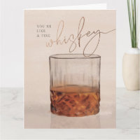 Fine Whiskey Birthday Folded Greeting Card
