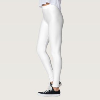 Fine White One Flat Color Leggings