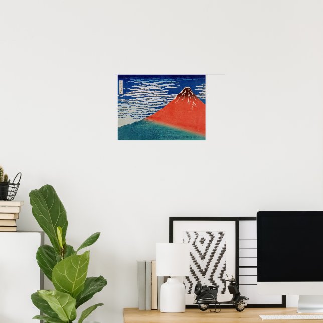 Fine Wind, Clear Morning (Red Fuji) Poster (Home Office)