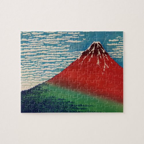 Fine Wind Clear Morning Vintage Japanese Art Jigsaw Puzzle