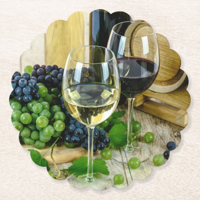 Fine Wine, Aged to Perfection, Paper Coaster (Front)