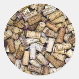 Fine Wine Corks Classic Round Sticker