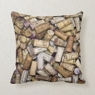 Fine Wine Corks Throw Pillow