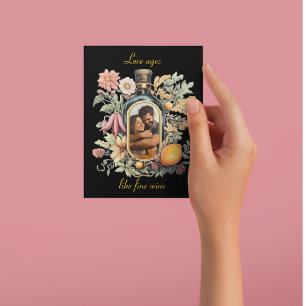 Fine Wine & Good Cheer   Botanical Holiday Card