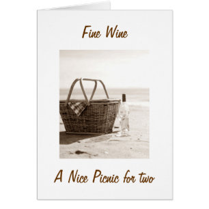 FINE WINE/PICNIC FOR TWO HELPS YOU TURN "50" CARDS
