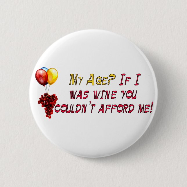 Fine Wine Pinback Button (Front)
