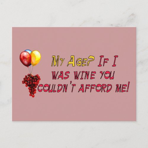 Fine Wine Postcard