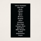 Fine Wine Profile Card (Back)